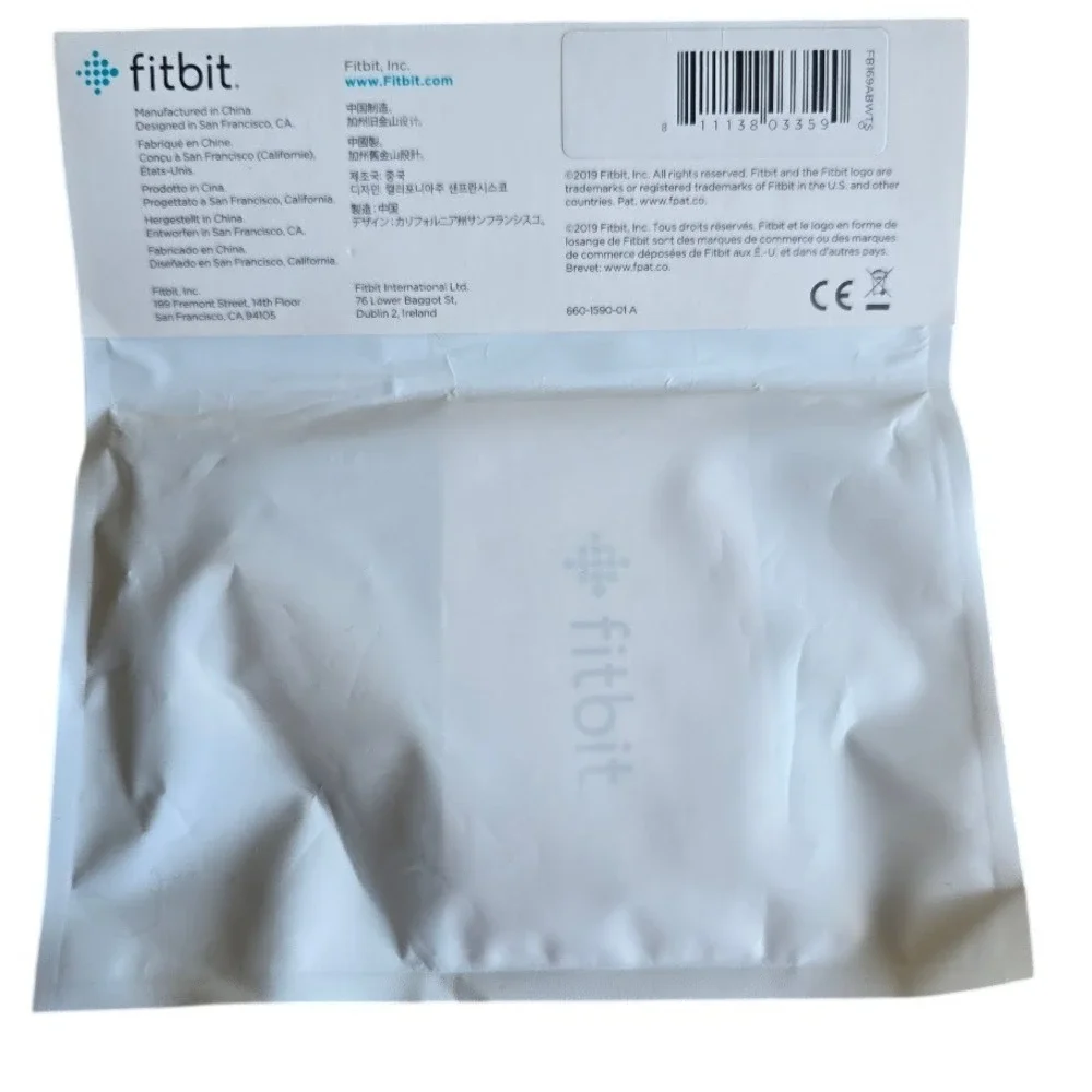 Fitbit OEM White Inspire HR Accessory Band Silicone Strap Unisex Small Fitness
